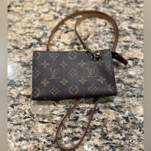 Louis Vuitton Vintage Small Cosmetics Bag Turned Crossbody